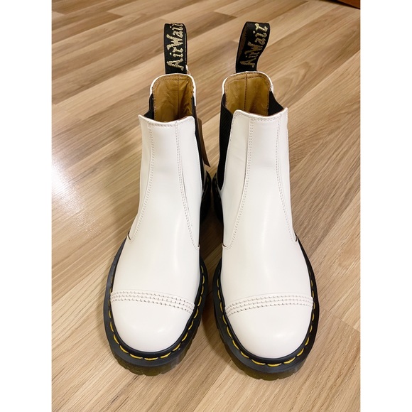 Dr. Martens 2976 Bex Made In England Toe Cap Chelsea Boots in White - Picture 10 of 13